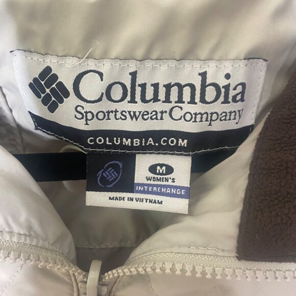 Columbia Interchange Quilted Jacket Womens M Beige Outdoor Sports - Picture 2 of 8